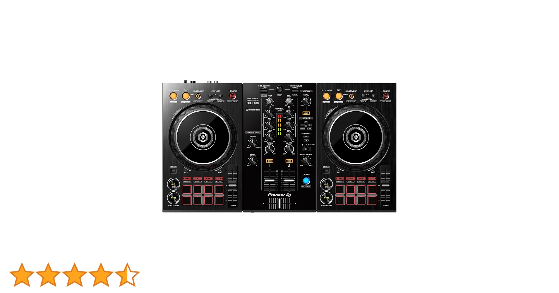Professional DJ controller with Rekordbox software integration
